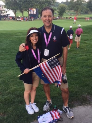 Mike & I voluteering at the 2021 Solheim Cup