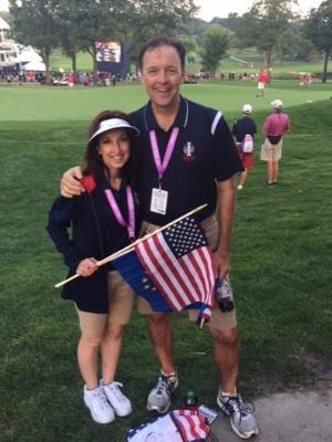 Mike & I volunteering at the 2017 Solheim Cup
