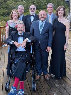 Andy and some of his army celebrating a milestone family moment